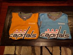Yellow and Light Blue Practice Jerseys