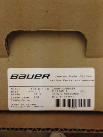 Bauer APX2 Pro Stock Custom Skates OEM Box Made In CANADA
