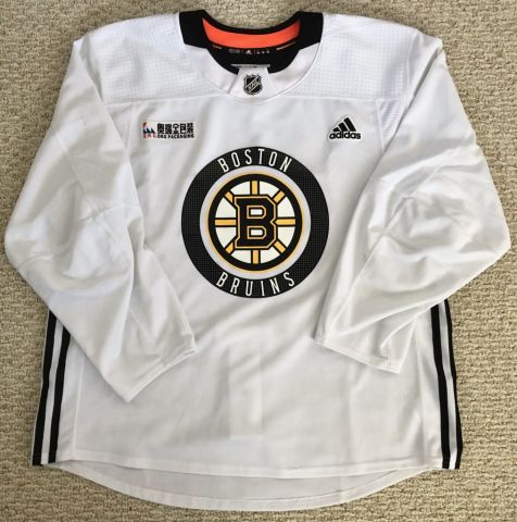 SOLD) Boston Bruins MIC Adidas Practice Jerseys with Sponsor Patches -  Jerseys, Socks & Apparel - For Sale - Pro Stock Hockey 