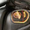 Custom Carbon style Flying Skate logo thumb shield and Custom “MIA” styled “VAN” wordmark