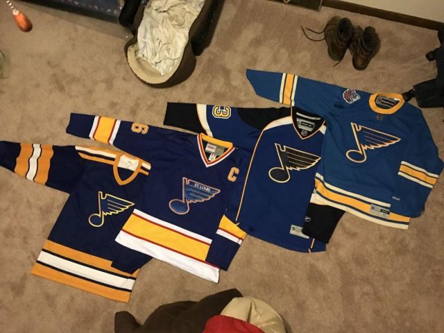 Blues jerseys
